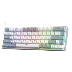 کیبورد با سیم مکانیکال گیمینگ ردراگون مدل Castor K631 RGB WG